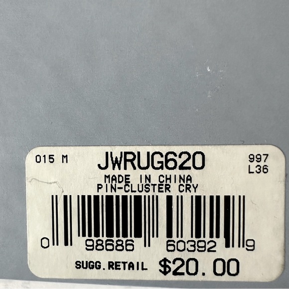 Rhinestone Cluster Silver Tone Liz Claiborne Brooch - Picture 6 of 6